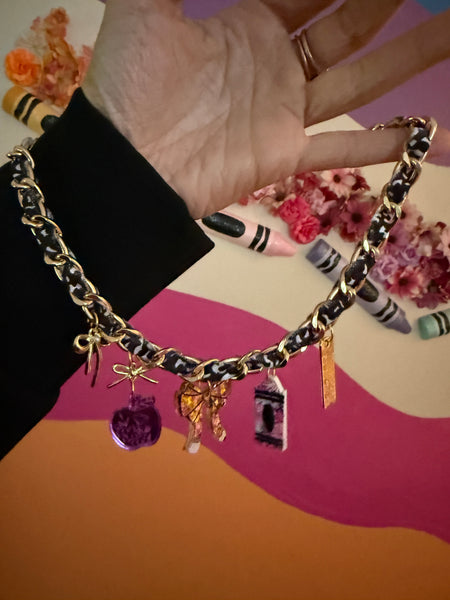 School charm necklace