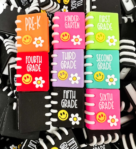 Book silicone grade level bracelet *preorder*