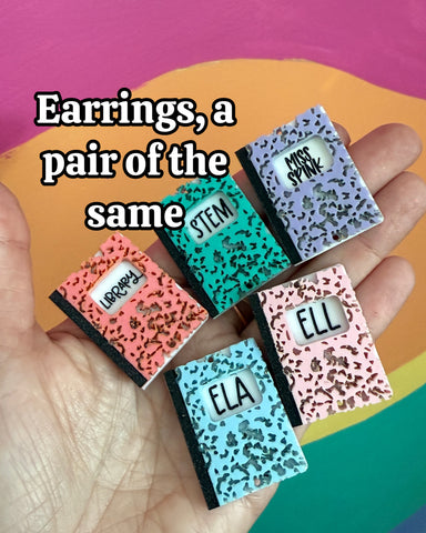 Composition customized earrings