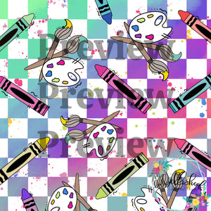Artist checkered pattern