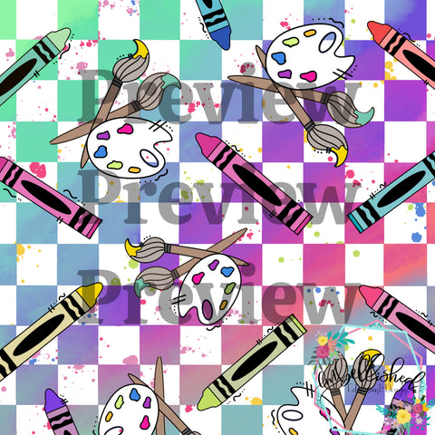 Artist checkered pattern