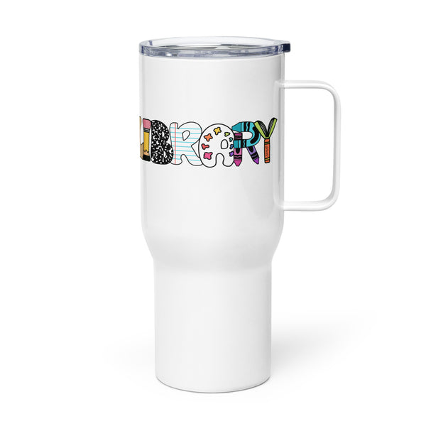 Library Travel mug with a handle