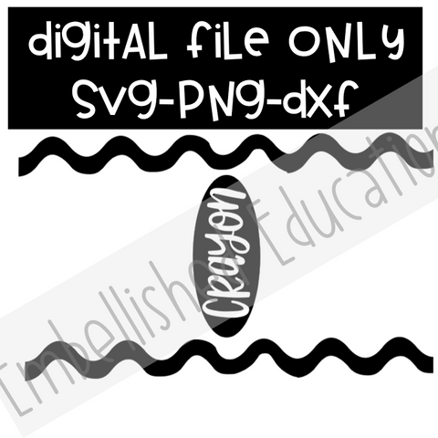 Crayon Digital File SVG