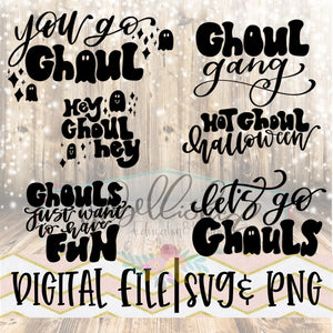 Ghoul Halloween Bundle: 6 SVG/PNG