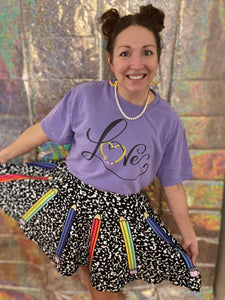 Love pencil heart garment-dyed heavyweight t-shirt