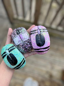Glittered computer mouse