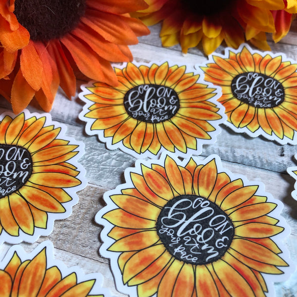 Sunflower sticker-Go on and bloom at your pace