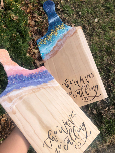 The waves are calling beach cutting boards