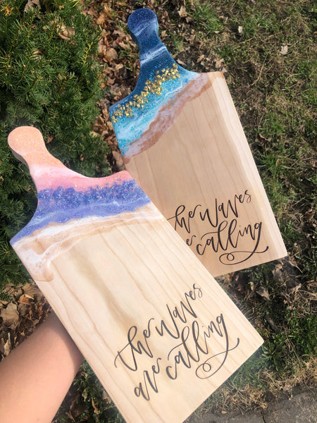 The waves are calling beach cutting boards