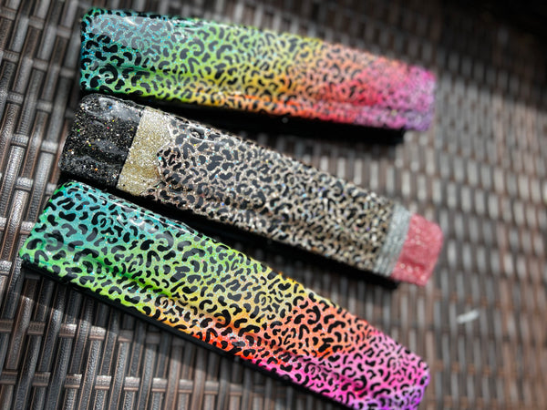 Patterned pencil Glittered 3 hole ring paper puncher