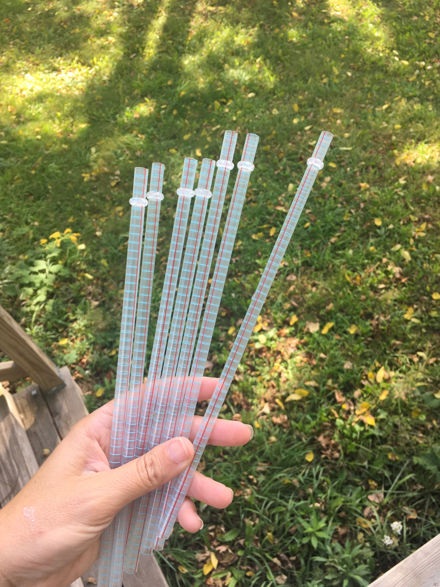Paper pattern plastic straws