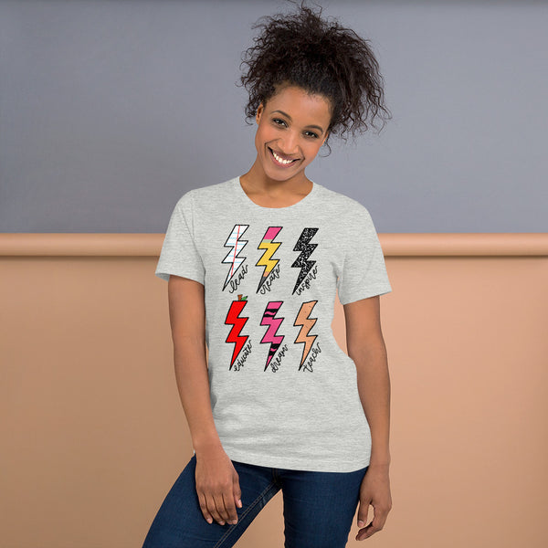 Lightning bolt school short sleeve Unisex t-shirt