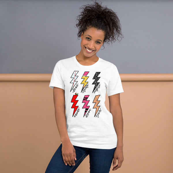 Lightning bolt school short sleeve Unisex t-shirt